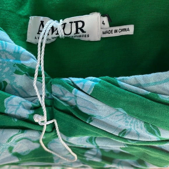 NEW AMUR Martine Floral Tropical Mini‎ Dress Size 4 - Picture 15 of 16